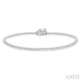 1 ctw Round Cut Diamond Tennis Bracelet in 14K White Gold