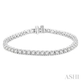 7 ctw Round Cut Diamond Tennis Bracelet in 14K White Gold
