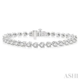 8 ctw 3 Prong Round Cut Diamond Tennis Bracelet WG 14K-G*