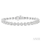 9 ctw 3 Prong Round Cut Diamond Tennis Bracelet WG 14K-G*