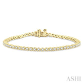 2 ctw Round Cut Diamond Tennis Bracelet in 14K Yellow Gold