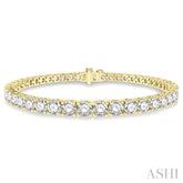 8 ctw Round Cut Diamond Tennis Bracelet in 14K Yellow Gold