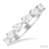1 ctw East-West Pear Shape Diamond Fashion Ring in 14K White Gold