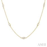 1 ctw Marquise Cut Diamond Fashion Necklace in 14K Yellow Gold