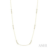 1 ctw Round Cut Diamond Station Necklace in 14K Yellow Gold