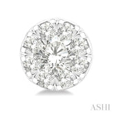 1/6 Ctw Lovebright Petite Round Shape Round Cut Diamond Fashion Stud Earring in 10K Yellow and White Gold