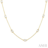 2 ctw Emerald Cut Diamond Fashion Necklace in 14K Yellow Gold