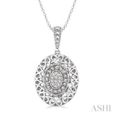 1/20 ctw Single Cut Diamond Fashion Pendant in Sterling Silver with Chain