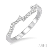 1/5 ctw Round Cut Diamond Wedding Band in 14K White Gold