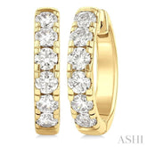 1.50CTRDDM ROUND DM HOOP ER YG 14K-G*
