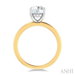1/20 ctw Circular Shape Round Cut Diamond Semi Mount Engagement Ring in 14K Yellow and White Gold