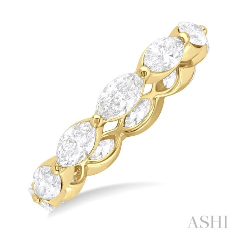 2.00 ctw East-West Set Marquise Cut Diamond Eternity Wedding Band in 14K Yellow Gold