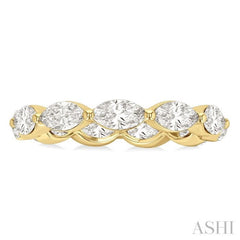 2.00 ctw East-West Set Marquise Cut Diamond Eternity Wedding Band in 14K Yellow Gold