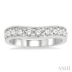 1.00CTRDDM 'V' BAND-MILLG WG 14K@11-H*