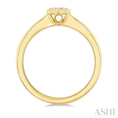 .15CTRDDM CLOVER RING YG 14K-G*