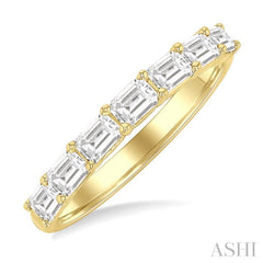 1 ctw East-West Emerald Cut Diamond Fashion Ring in 14K Yellow Gold