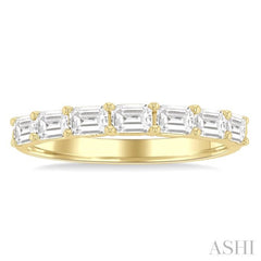 1 ctw East-West Emerald Cut Diamond Fashion Ring in 14K Yellow Gold