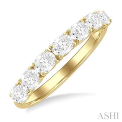 1 ctw East-West Oval Cut Diamond Fashion Ring in 14K Yellow Gold