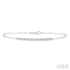 .50CTRDDM PAPER CLIP BRACELET WG 14K-G*