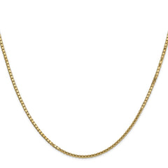 14K 20 inch 1.5mm Box with Lobster Clasp Chain