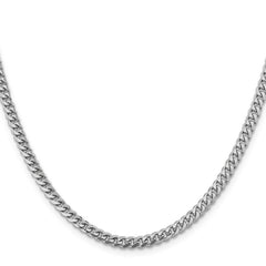 14k White Gold 4.25mm Solid Miami Cuban Chain