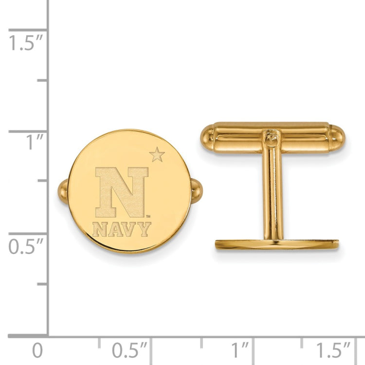 14k Gold LogoArt US Naval Academy Cuff Links