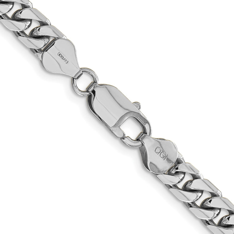 14k White Gold 6.25mm Solid Miami Cuban Chain