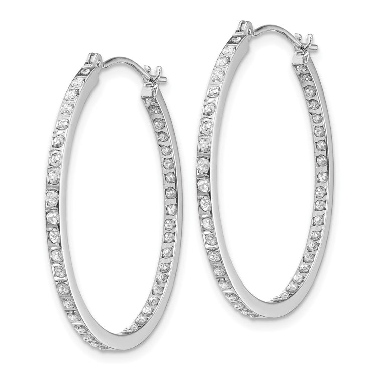 14k WG Diamond Fascination Dia. Dust/Accent Hoop Earrings