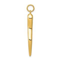 14k Large 3D Italian Horn Charm