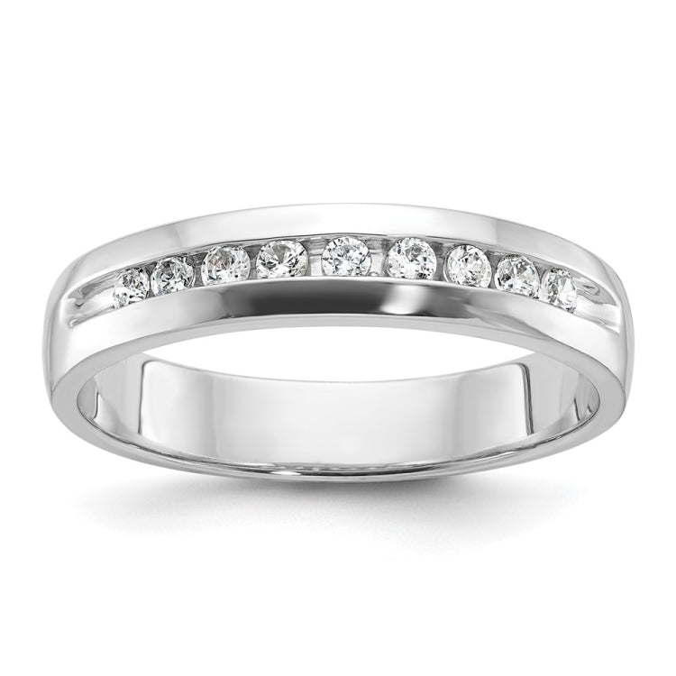 IBGoodman 14k White Gold Polished Nine Stone Men's Ring Mounting