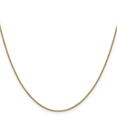 14K 16 inch .9mm Box with Lobster Clasp Chain