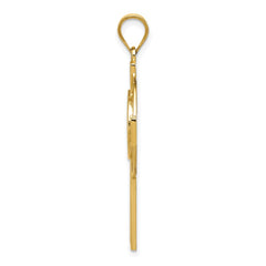 14k Celtic Claddagh Cross Pendant