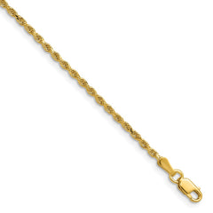 14K 20inch 1.75mm Diamond-cut Rope with Lobster Clasp Chain