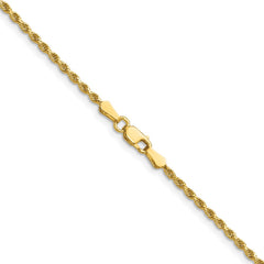 14K 20inch 1.75mm Diamond-cut Rope with Lobster Clasp Chain