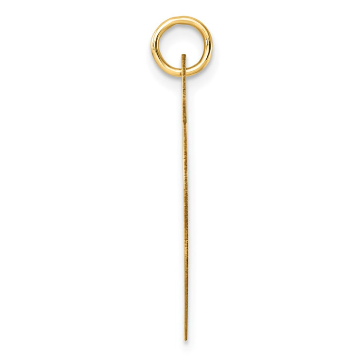 14K Polished Engravable 23mm Heart Disc Pendant