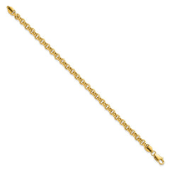 14k Polished Fancy 5mm Rolo Link 7.5 inch Bracelet