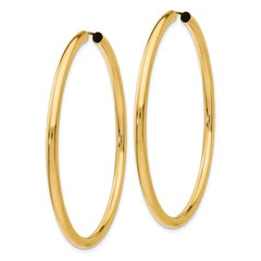 14k 3.00x55mm Polished Endless Tube Hoop Earrings