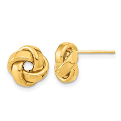 14k Polished Love Knot Post Earrings