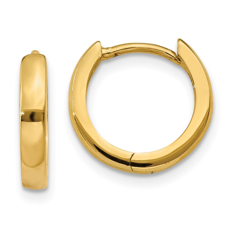 14k 1.8mm Round Hinged Hoop Earrings