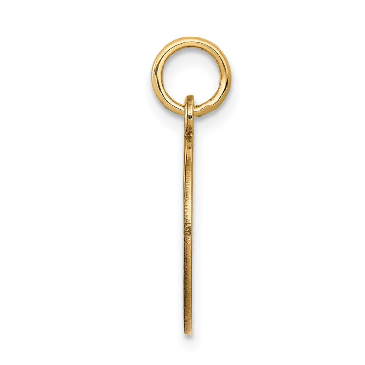 14k with Black Enamel Edge .027 Gauge Round Engravable 15mm Disc Charm