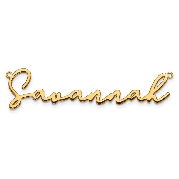 14k Yellow Gold  Polished Bathinda Font Name Plate