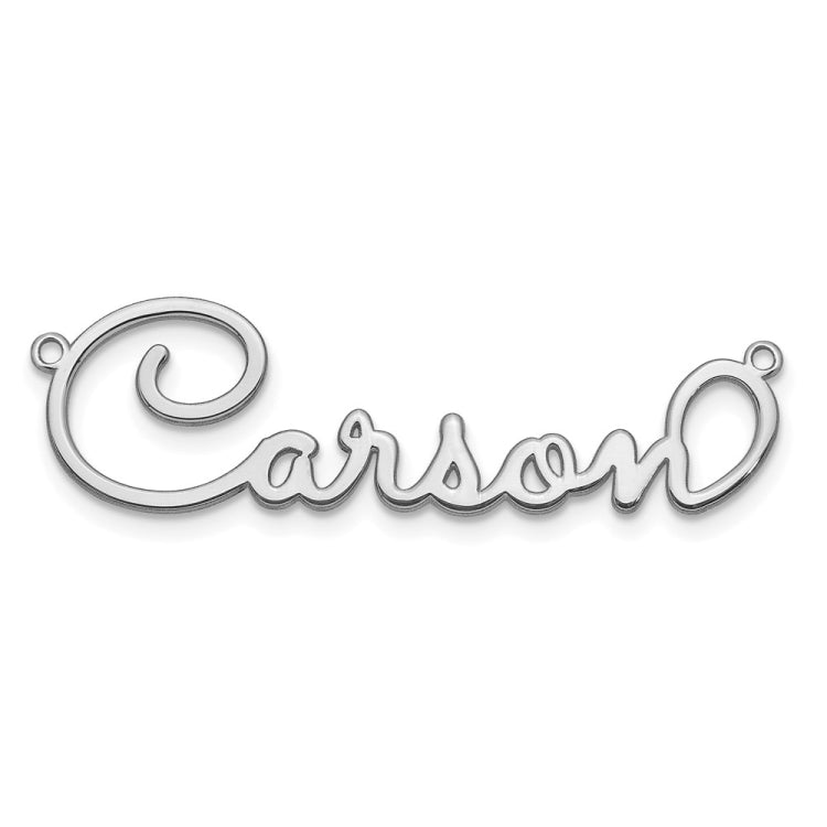 14k White Gold Polished Sacramento Font Name Plate