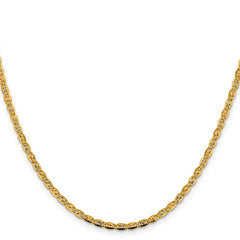14K 24 inch 2.75mm Tri-color Pav� Valentino with Lobster Clasp Chain