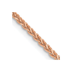 14K Rose Gold 18 inch 1.7mm Diamond-cut Spiga with Lobster Clasp Chain
