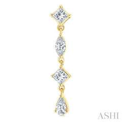 .50CTTWDM MIXED SHAPE LONG ER YG 14K-G*