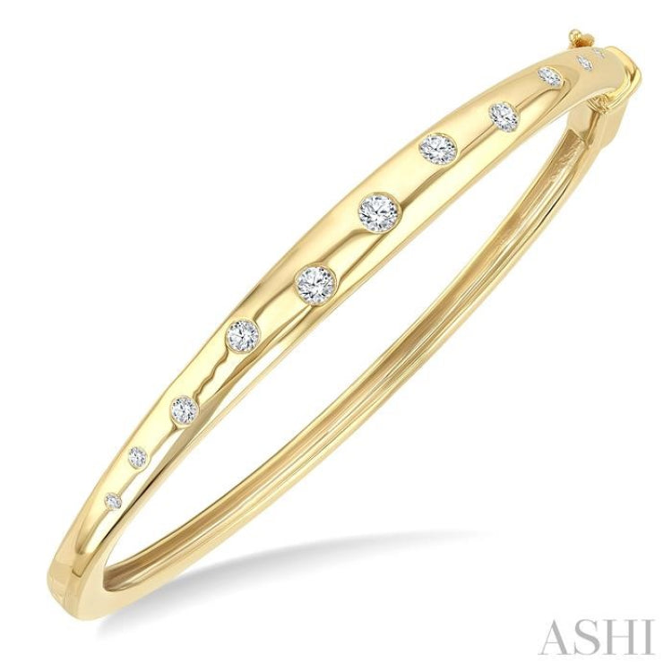 .50CTRDDM MOSAIC BANGLE YG 10K-G*
