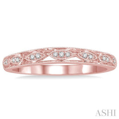 1/20 Ctw Round Cut Diamond Wedding Band in 14K Rose Gold