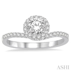 1/3 Ctw Diamond Semi-mount Engagement Ring in 14K White Gold