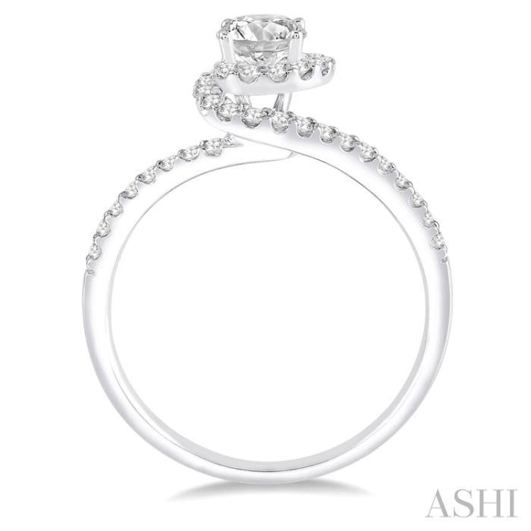 1/3 Ctw Diamond Semi-mount Engagement Ring in 14K White Gold