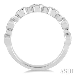 3/4 Ctw Round Cut Diamond Stack Band in 14K White Gold